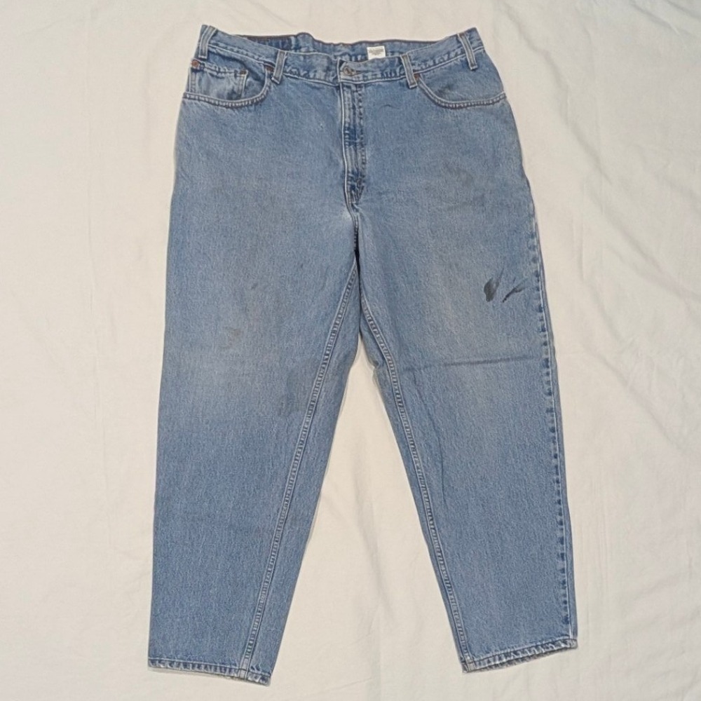 Vintage Levi's 560 Loose Fit Tapered Leg Jeans Mens 40x30 Blue Distressed Denim
